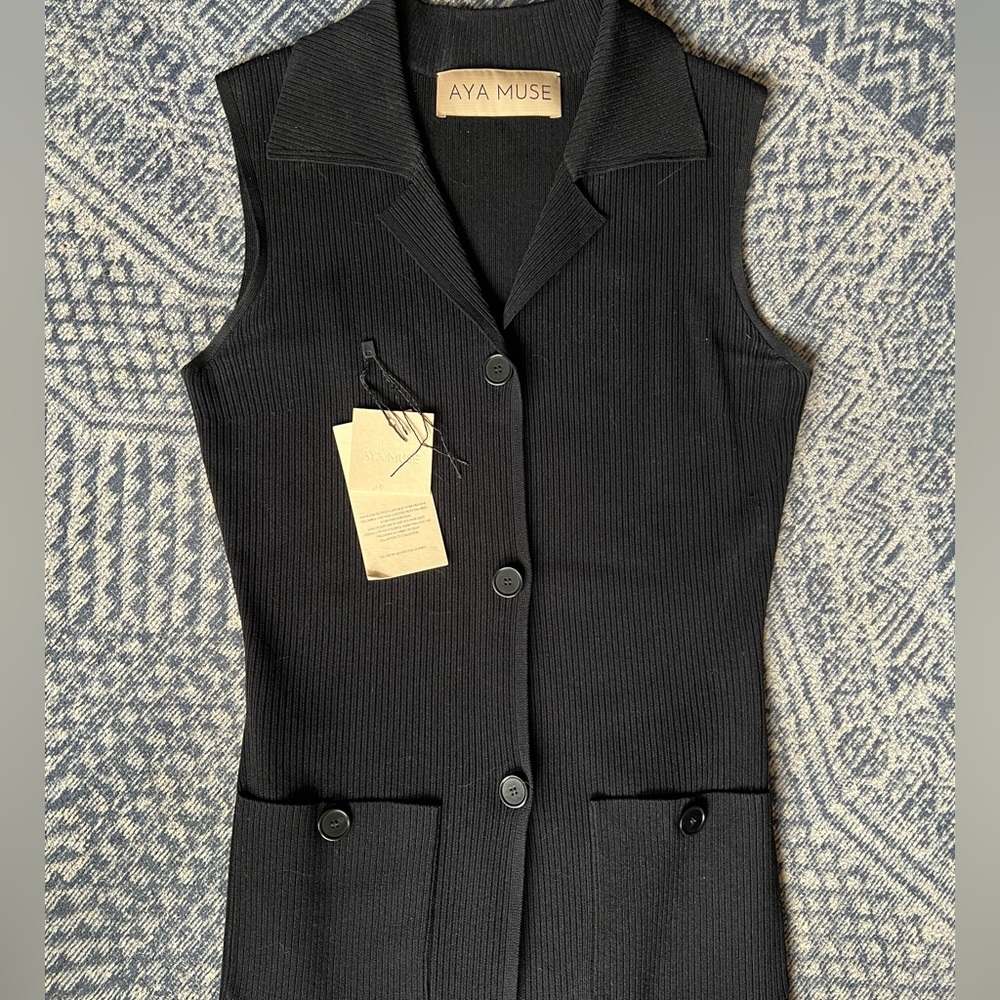 Aya Muse Button Down Sweater Top xs